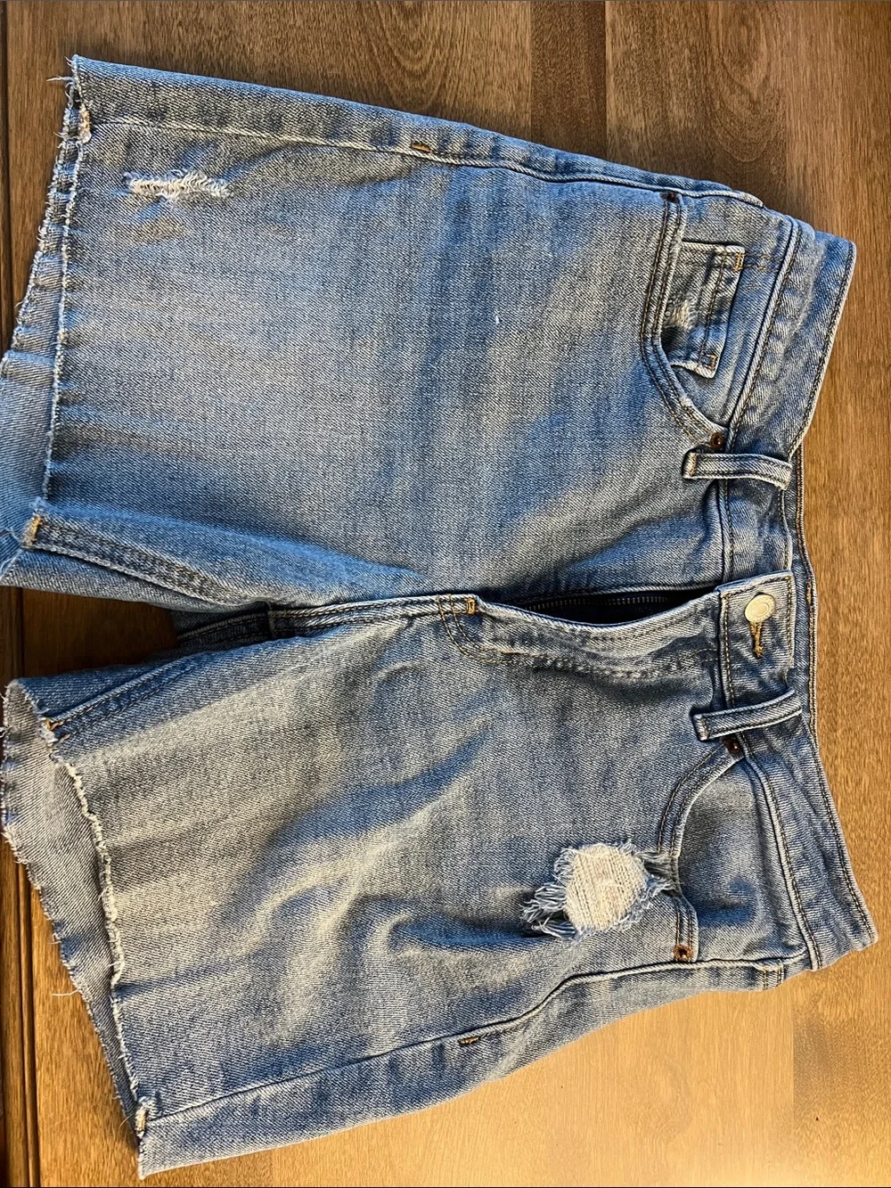 Old Navy Blue Denim High-Rise Straight Jeans